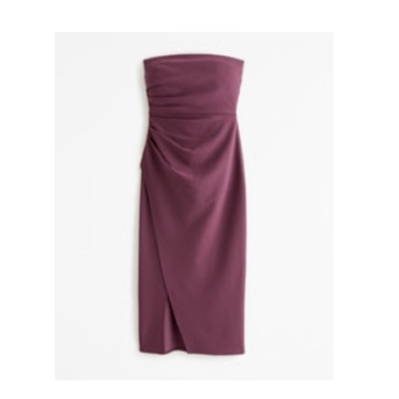 Abercrombie & Fitch Dresses & Skirts - ABERCROMBIE STRAPLESS CREP MIDI DRESS